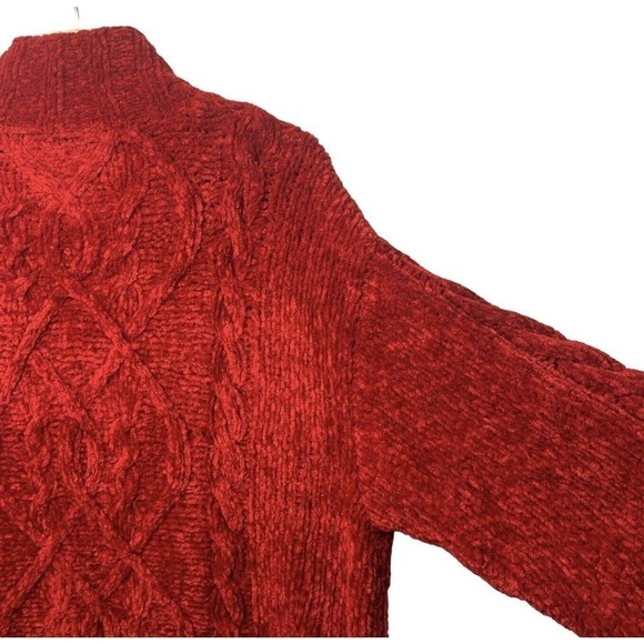 VTG Express Tricot Handknitted Oversized Cable Knit Sweater Womens Size Large - Picture 9 of 11